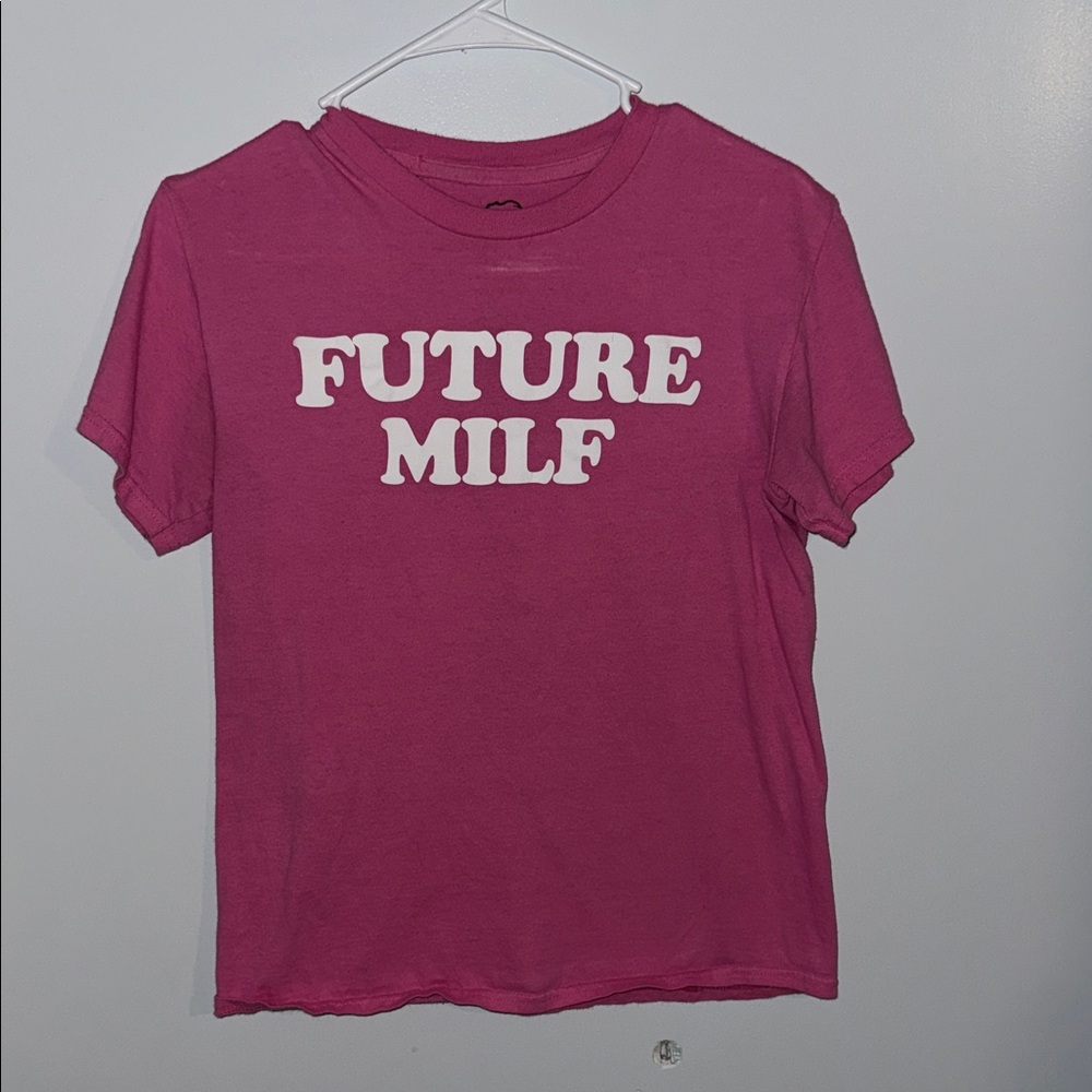 Spencer's Pink Tee with White Text